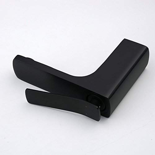Hiendure ® Schwarz Wasserhahn bad Einhebelmischer Waschbecken Armatur Waschtischarmatur Badarmatur Waschbeckenarmatur Mischbatterie f.Badzimmer - 6