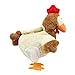 Produktbild MonsterZeug Kuscheltier Huhn legt Ei Spielzeug mit Sound, Eierlegende Plüsch Hänne mit Musik, Singendes Gackerndes Huhn Stofftier - 24 cm