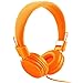 Price comparison product image Kid Headphones Over Ear, Turkey Adjustable Foldable Stereo Bass Headphones Noise Control Wired Earphones with Mic and Volume Control for iPhone Android Smartphones Laptop Etc (Orange)
