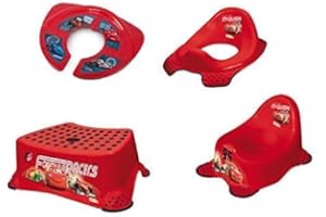 ‎KINDERWELT KiNDERWELT Disney Cars: Töpfchen + WC Aufsatz + Hocker + Faltbarer Reise WC Aufsatz Toilettentrainer