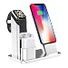 Produktbild LADUO 3 in 1 Ladestation, Aluminium Ladestation Dock Station,Kompatibel.mit Apple Watch Series 4/3/2/1, Airpods und alle iPhone XS/XR 8/7/7 Plus / 6s / 6s Plus / 6/6 Plus/Verschiedene Fälle(Silber)