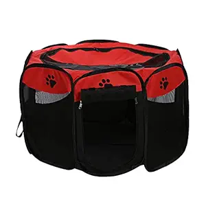 Homgee Portable Foldable Waterproof Pet playpen Open-Air Oxford Air Mesh Playpen and Exercise Pen Tent House Playground for Dogs and Cats Small Size