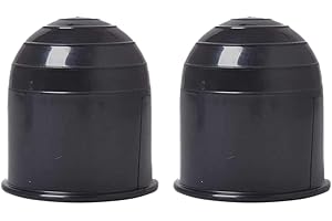 LIUMMRCY 2Pcs Black Tow Ball Cover, Universal 50mm Caravan Hitch Ball Cap Ball, Plastic Trailer Hitch Cover For Truck Trailer Black Tow Ball Cover, Caravan Hitch Ball Cap Ball, Plastic Trailer Hitch