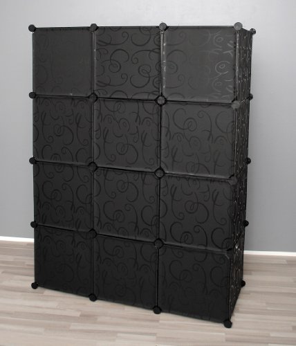 ts-ideen-Armoire--vtements-Meuble-de-rangement-Entre-chambre-salle-de-bains-Noirblanc-transparent