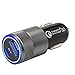 Price comparison product image Nrpfell USB PD Car Charger, USB Port High-Speed QC 3.0 USB Port Car Chargers,PD+QC 3.0 Fast Charge, Black Compatible iP 8/X, S6, Android Smartphones
