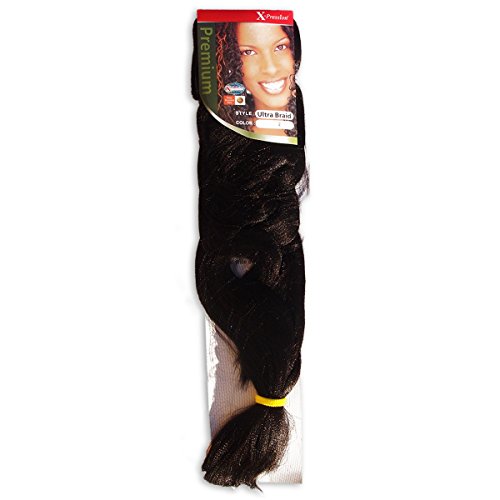X-pression Premium Original Ultra Braid (55PCS) – bulk (2 (dunkelbraun)) - 3