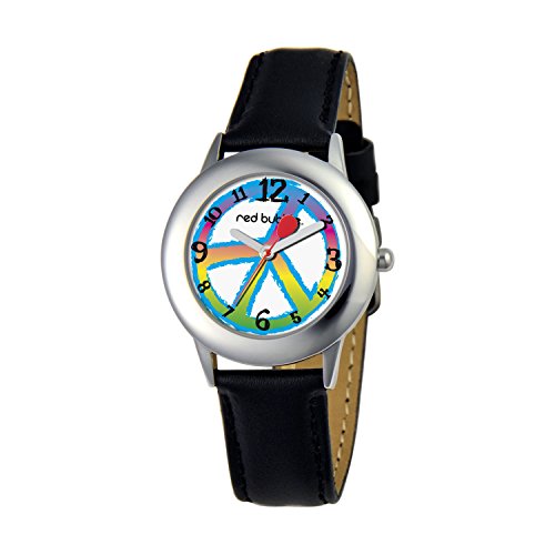 Red W002086 Bubble-Mädchen-Armbanduhr Pädagogisch wertvoll-Analog Leder Schwarz