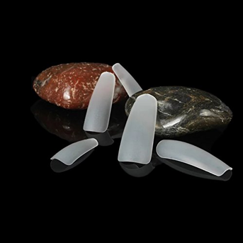 MAKARTT 360pcs/box Coffin False Tips Ultra Thin Clear Full Cover Acrylic False Nails 12 Sizes - for Nail Salons and DIY Nail Art at home