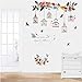 Price comparison product image Coloré Fleur Oiseaux Cage À Oiseaux Autocollant Mural Stickers Art Mural Pour La Maison Salon Chambre TV Fond Jardin Fenêtre Décor