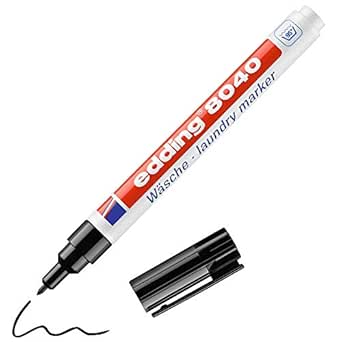 Edding 8040 Waschemarker Schwarz 1 Stift Rundspitze 1 Mm Textilstift Waschmaschinenfest 95 C Zur Beschriftung Von Kleidung Textilmarker Amazon De Burobedarf Schreibwaren