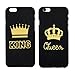 Produktbild Cuitan Paare Frosted Harte 2 x Schutzhülle für Apple iPhone 6 / 6S (4,7 Zoll) Hülle, Gold König und Königin Krone Matching Design Anti-Scratch Rück Abdeckung Case Cover Handytasche Rückseite Tasche Handyhülle für iPhone 6 / 6S (4,7 Zoll) - Schwarz(Nicht enthalten Handy)