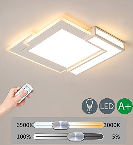 Preisvergleich Produktbild Fernbedienung Dimmen Deckenleuchte Modern LED Deckenlampe Kreative Decken Beleuchtung Schön Wohnzimmer Schlafzimmer Dekoration Leuchte Innenlicht Acryl Design Lampenschirm 32W MAX 2300 Lumen