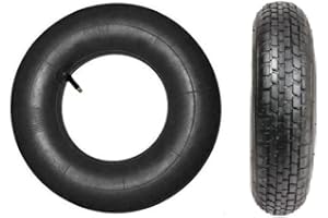 ELKOZA Multipurpose Tyres 4.00-8 Tyre & Tube Sack Barrow Wheels Trailers, wheelbarrows, Karts, Sack Truck Wheels, Lawn Movers, Hand Trucks (1X Set of 4.00-8 2PR Tyre & Inner Tube)