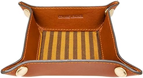 Gents Ladies Leather Valet Coin Jewellery Tray (Small)