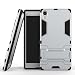 Produktbild Hülle für Sony Xperia Z5 Premium (5,5 Zoll) 2 in 1 Hybrid Dual Layer Shell Armor Schutzhülle mit Standfunktion Case (Silber)