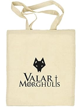 Shirtstreet24, Valar Moghulis Wolf, Natur Stoffbeutel Jute Tasche (ONE SIZE)