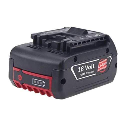 Remplacement pour Bosch 18V 5000mAh Li-Ion Remplacement Batterie BAT609 BAT621 BAT609G BAT610G BAT618G BAT618 BAT619 BAT619G BAT620 1600A002U5 Boetpcr