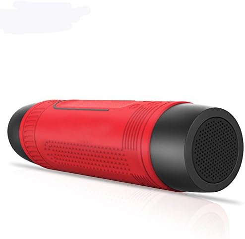 Portable Bluetooth Speaker Outdoor LED Lighting Waterproof Wireless 4.0 Stereo Travel Bluetooth Speaker with 24-Hour Playtime HD Sound and Bass Built-in Dual Driver Speakerphone Microphone, Handsfree (Red)