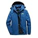 Produktbild Artistic9 Unisex Softshell Jacket mit Kapuze, Damen Herren Reise Winddicht Softshelljacke Warme Outdoorjacke für den Frühling Herbst (5XL-Büste:136cm/53.5", Blau-Herren)