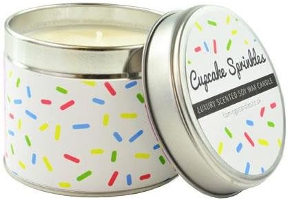 Flamingo Candles Cupcake Sprinkles Tin Candle, White