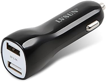 Dual USB Car Charger - Compact, Output 2*2.4A - Double Ports Car Charger Adapter for iPhone 7 / 6s / Plus, iPad Pro / Air 2 / mini, Galaxy S7 / S6 / Edge / Plus, Note 5 / 4, LG, Nexus, HTC and More