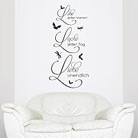 Wandtattoo - Clickzilla - A100 - Lebe jeden Moment, Lache jeden Tag, Liebe unendlich