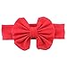 Cute Baby Girls Kids Stretch Bowknot Headband Hairband (Red)