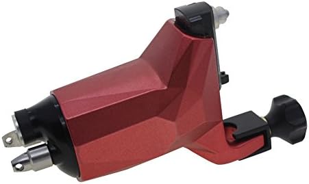 Thomas Rotary Tattoo Machine Gun Aluminium Alloy Frame Japan Motor 3.5mm Stroke Length with DC Tattoo Clip Cord(red)