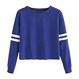 Dorical Sweatshirt Pullover Damen Winter Rosa Lang Pullover Klassischer Gestreift Pullover Dünne Stylische Hochwertige Pullover Schicke mit Weihnachtsmotiven