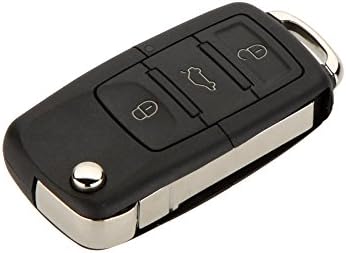 Fast Track 3 Button Uncut Blade Remote Car Key Case Blade for VW Jetta Beetle Car Key Shell Fob Folding Flip Replacement Keyless Car Cover