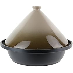 WEB2O Tajine Induction et Vitro-céramique INOX Taupe 30,20 x 30,20 x 23 cm