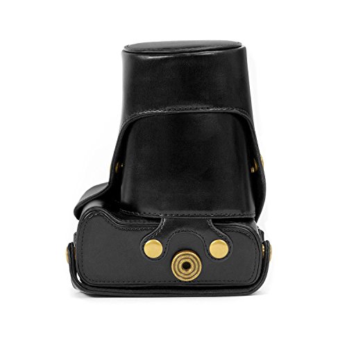 MegaGear Protection Noir Toujours pr  t  Camera Case en Cuir  Sac pour Canon EOS Rebel SL1 avec 18-55mm EF-S is STM  Canon EOS 100D  Baiser X7