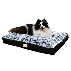 BingoPaw Cama para Perros Colchón Impermeable y Lavable 120 x 90 x 10cm Cómoda Cama con Cojín Extraíble para Mascotas Perros Gatos Cachorros Tamaño XXL
