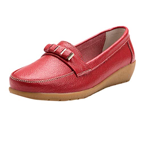 Preisvergleich Produktbild Luckhome Klettverschluß Sandalen Socken Wechselfußbett Damen Schuhe Damen vielseitige Flache Schuhe weicher Boden große Größe lässig einfarbig SchuherotEU:44