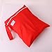 Waterproof Zipper Bag Washable Reusable Baby Cloth Diaper Bag (Red)