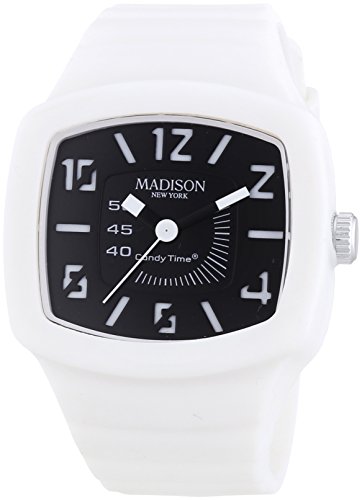 MADISON NEW YORK Unisex-Armbanduhr Candy Time TV Analog Quarz Silikon U4613 MADISON NEW YORK Unisex-Armbanduhr Candy Time TV Analog Quarz Silikon U4613
