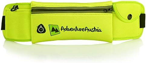 Lightweight Running Belt for Phone Valuables & Essentials - Water Resistant Waist Belt for Women & Men. Slim Sport Bumbag for jogging, travelling, walking etc. Adjustable, Sweatproof & Reflective.