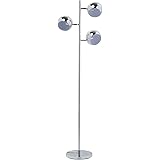 Kare Design Lampada Da Terra, Calotta, Argento, 151X26X40Cm, Cromata, Lampadine Non Incluse