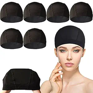 6 PACK Wig Caps for Wig Making - Stretchable Cooling Dome Ice Silk Wig Caps for Women Lace Front Wig