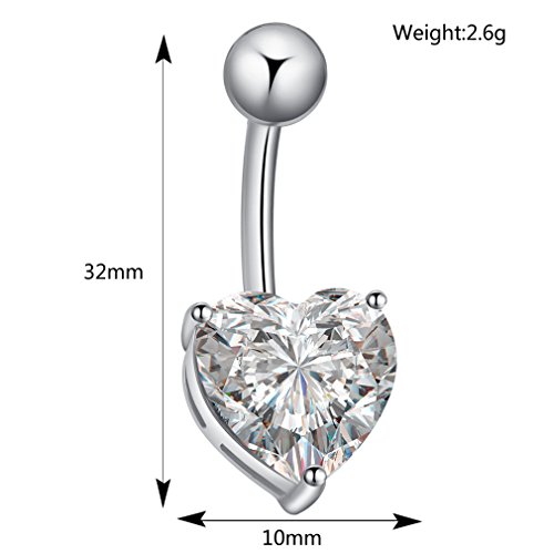 Belly Button Ring Bar Body Piercing Jewelry