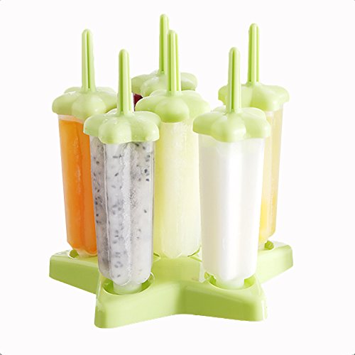 Joyoldelf 6-er Set Eis am Stiel aus Silikon,Eis Forme für Kinder und Erwachsene,ohne BPA