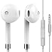 Produktbild esorio In-Ear Kopfhörer Headset für Apple i-Phone Samsung mit Lautstärkeregler und Mikrofon für i-OS und Android Handys Smartphone In-Ears Headphone Bass in Weiss/Silber