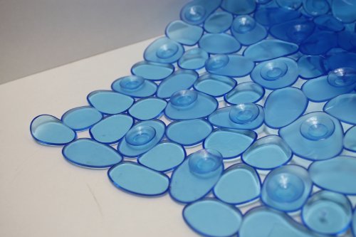 Anti Rutschmatte Wanneneinlage, Anti Rutsch Bade Wanne Dusche Boden Matte blau - 2