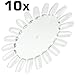 NAILFUN 10 Nail Art Display Wheels with 20 Tips
