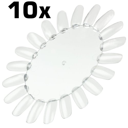NAILFUN 10 Nail Art Display Wheels with 20 Tips