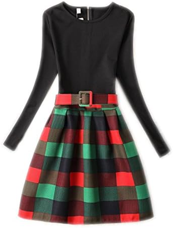 YayZai Pleated OL Long Sleeve A Line Wear To Work Midi Dress