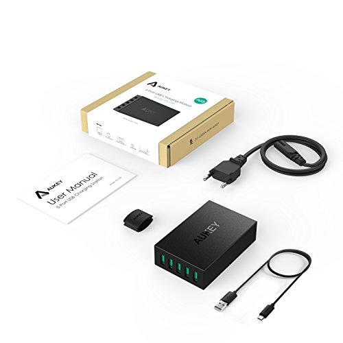 AUKEY Cargador USB 5 Puertos 50W 10A con Tecnolog a AiPower Una Corriente M xima de 2 4A para iPhone iPad Air Pro HTC LG y m s reviews AUKEY Cargador USB 5 Puertos 50W 10A con Tecnolog a AiPower Una Corriente M xima de 2 4A para iPhone iPad Air Pro HTC LG y m s