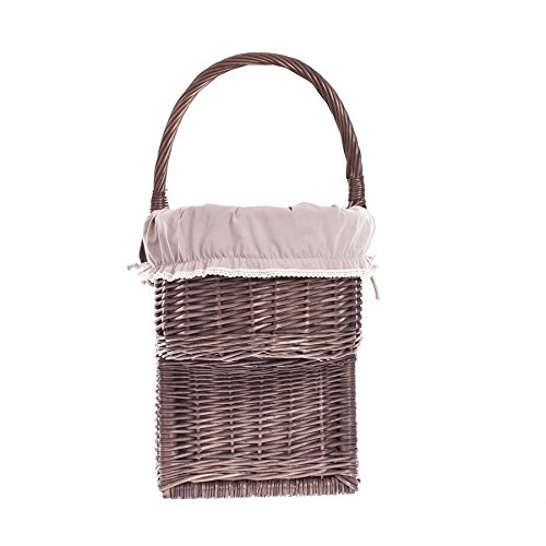 Treppenkorb für die Zeitungen, Weidenkorb auf die Treppen, Zeitungskorb aus Weide, Zeitungsständer, Weidenkorb für Zeitschriften - 4