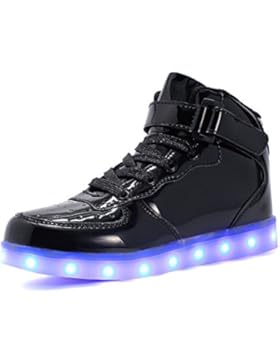 Voovix Kinder Licht Schuhe Blinkende Sneaker Led Leuchtende High-top USB Aufladen Shoes für Jungen und Mädchen