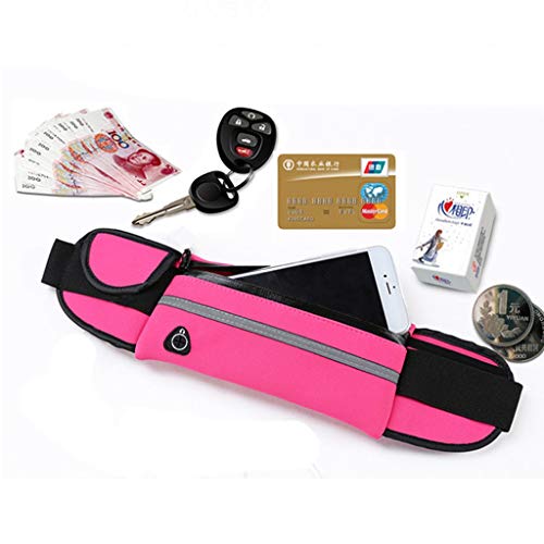 Preisvergleich Produktbild Umleitungs-Safes AXZXC Unisex-Reise-Geldgürtel, Laufgürtel, Gürteltasche und Hüfttasche Große Sicherheitstaschen und Reißverschluss, passend for Telefone, Reisepass und mehr Rose Rot Blau Grün Grau Sc